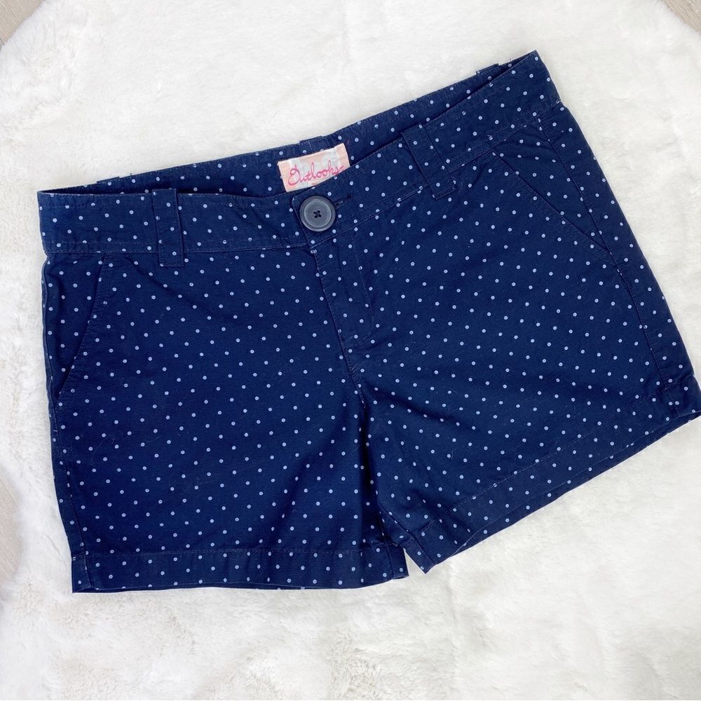 Outlooks‎ Polka Dot Chino Shorts Blue Juniors 7